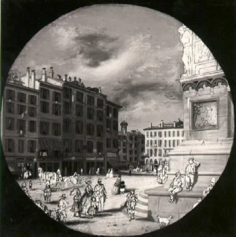 33-Veduta di piazza del duomo a Milano-Musei Civici di Brescia 